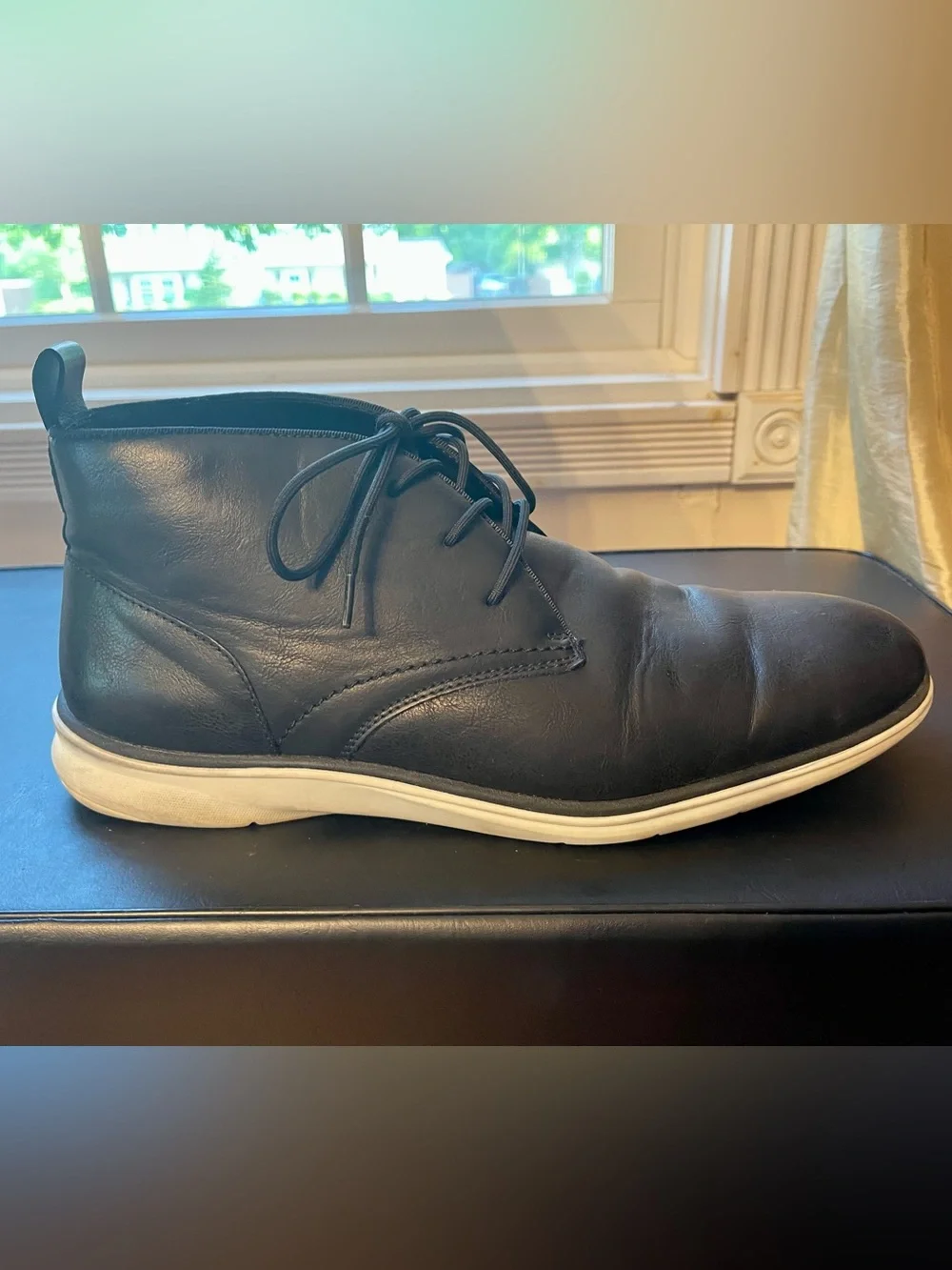 Aldo Men’s Wilsen Black Leather Casual Rubber Sole Oxfords SZ 11